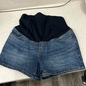 Isabel Maternity Blue Jean Shorts